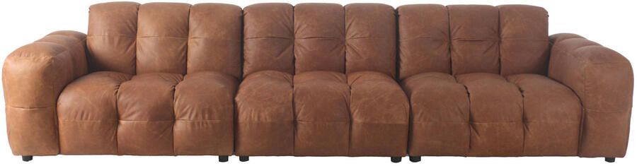 Dutchbone Hackman 4 5-zitsbank Leer Cognac Bruin - Foto 3