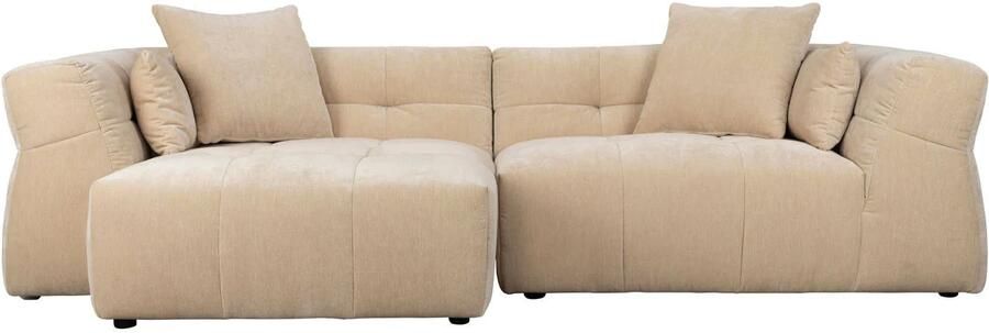 Dutchbone Hodge Bank met Chaise Longue Links Beige - Foto 2