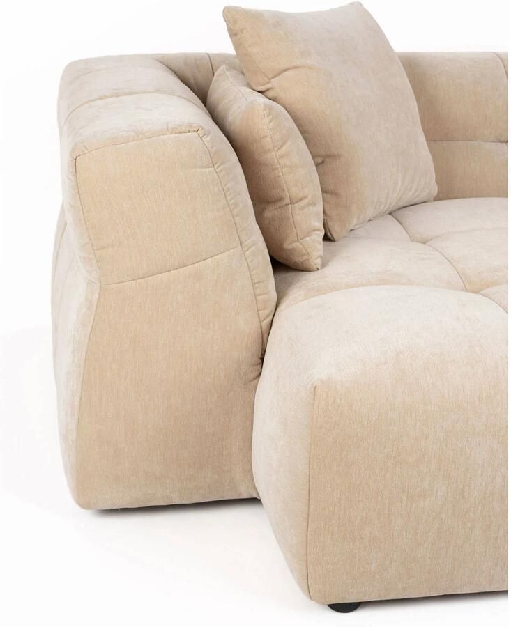 Dutchbone Hodge Bank met Chaise Longue Links Beige - Foto 3
