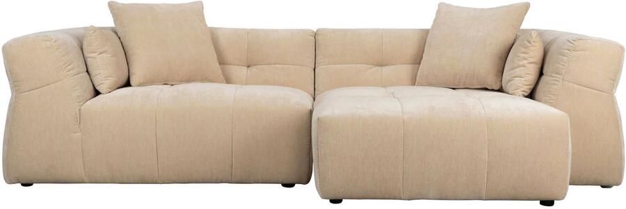 Dutchbone Hodge Bank met Chaise Longue Rechts Beige - Foto 2