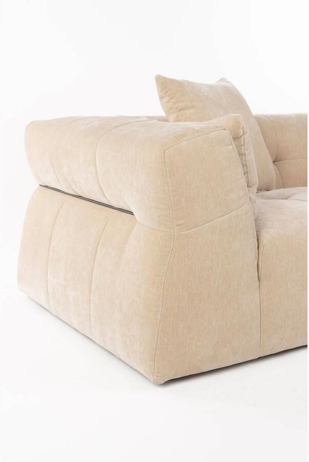 Dutchbone Hodge Bank met Chaise Longue Rechts Beige - Foto 4