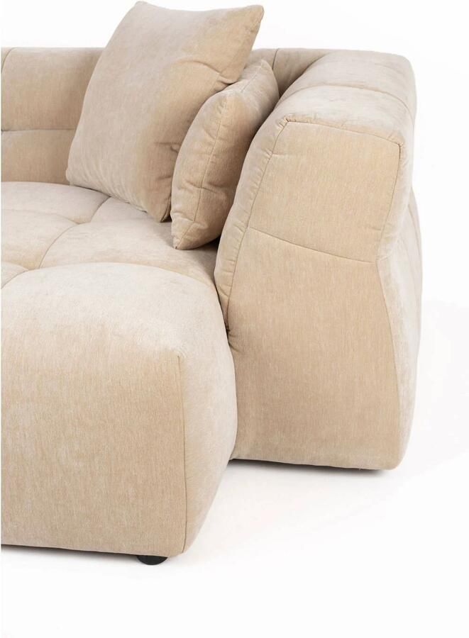 Dutchbone Hodge Bank met Chaise Longue Rechts Beige - Foto 3