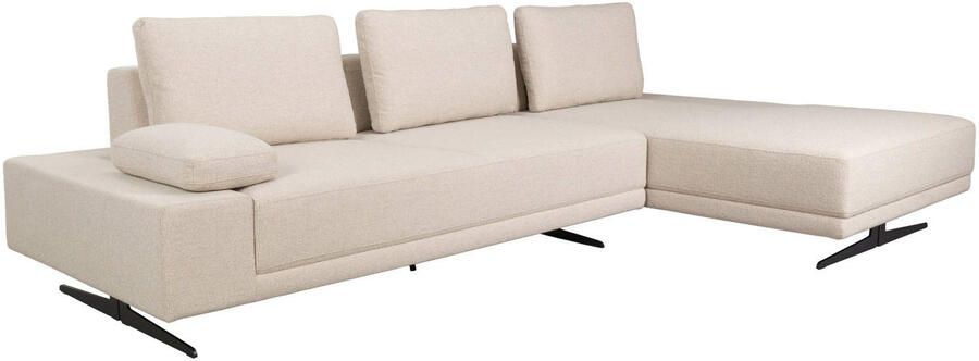 Dutchbone Shelly 3-zitsbank Rechts Chaise Longue Off-White Wit} - Foto 2