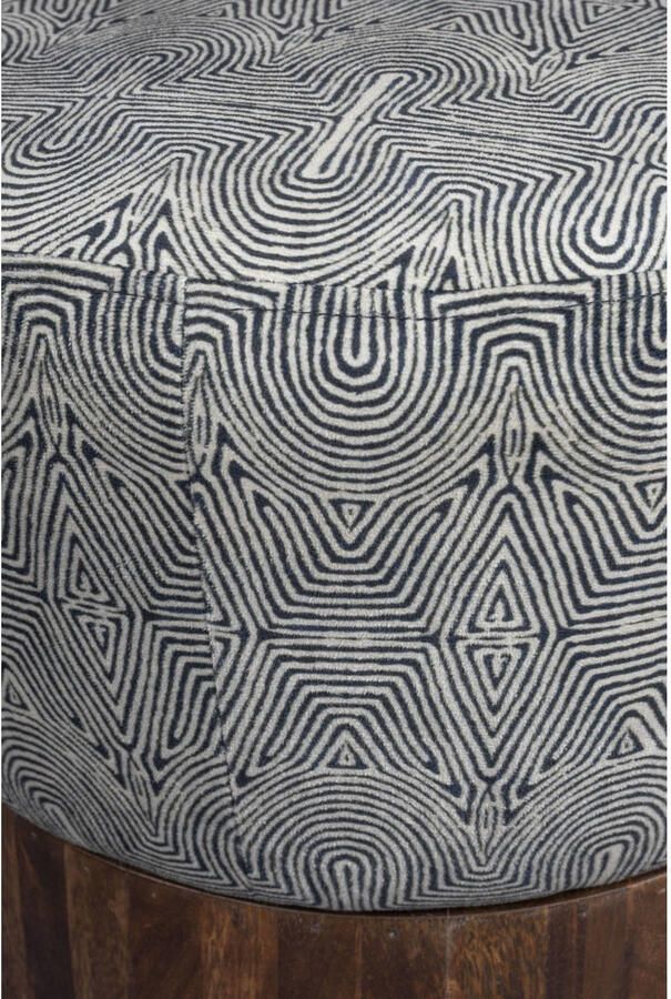 Dutchbone Kruk Fragment Mangohout en stof Bruin - Foto 2