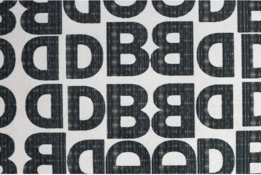 Dutchbone Kruk Monogram Mangohout en stof Bruin - Foto 4