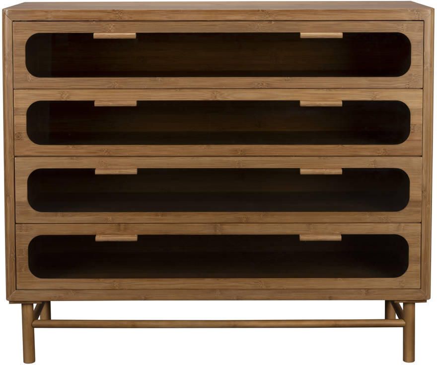 Dutchbone Caroun Kast| Opbergkast Breed Bamboehout Bruin - Foto 3