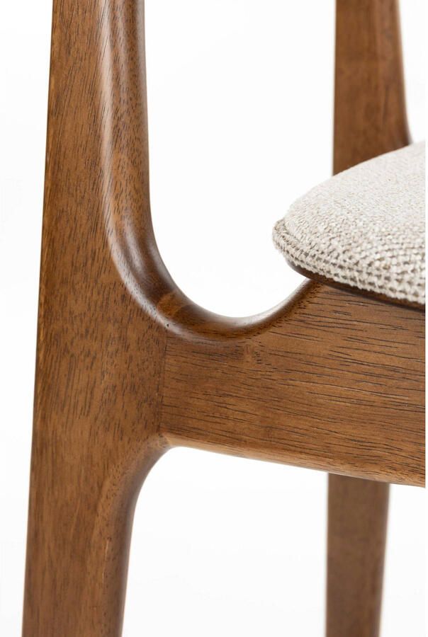Dutchbone Marais Barkrukken 68 5 cm Walnoot kleur Beige Set van 2 - Foto 2
