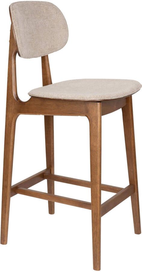 Dutchbone Marais Barkrukken 68 5 cm Walnoot kleur Beige Set van 2 - Foto 3