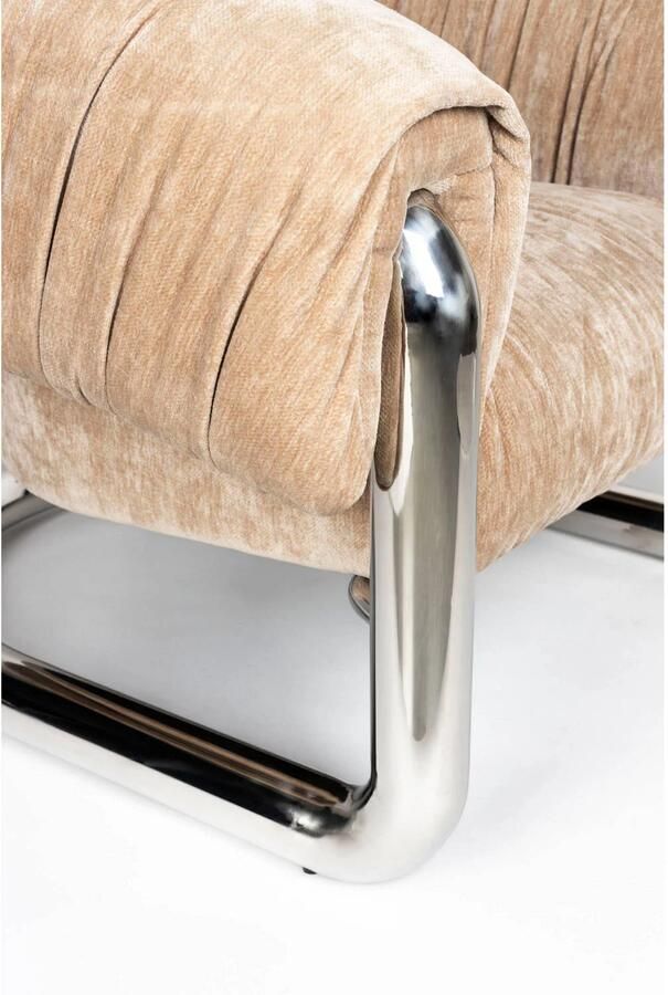 Dutchbone Marly Fauteuil Bruin Chroom - Foto 2