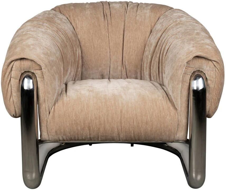Dutchbone Marly Fauteuil Bruin Chroom - Foto 3