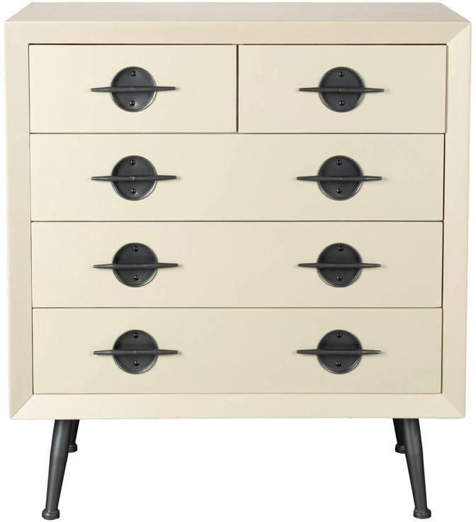 Dutchbone Ladekast Edson Rubberhout Met 5 laden Beige - Foto 4