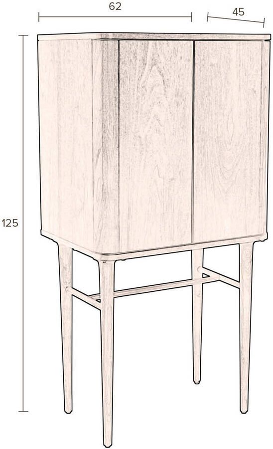 Dutchbone Morrison Kast Opbergkast Walnoothout Donkerbruin - Foto 3