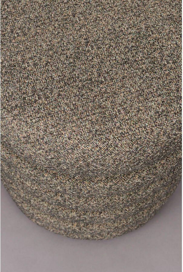 Dutchbone Poef Fern Bouclé Zwart - Foto 2