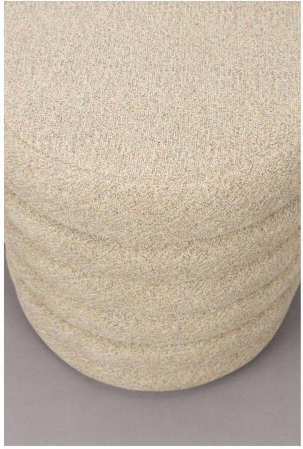 Dutchbone Poef Fern Bouclé Beige