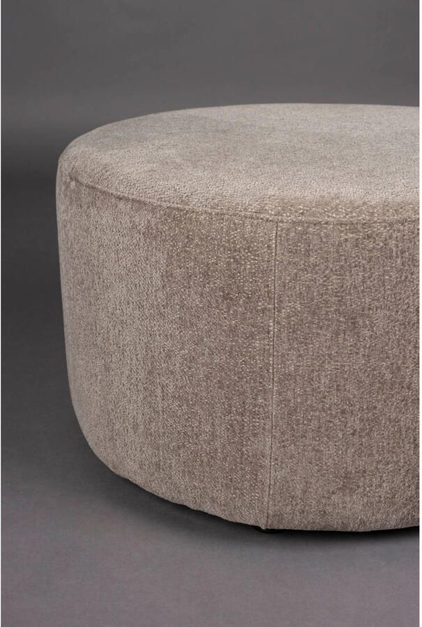 Dutchbone Poef Rocca Geweven stof Cappuccino - Foto 3