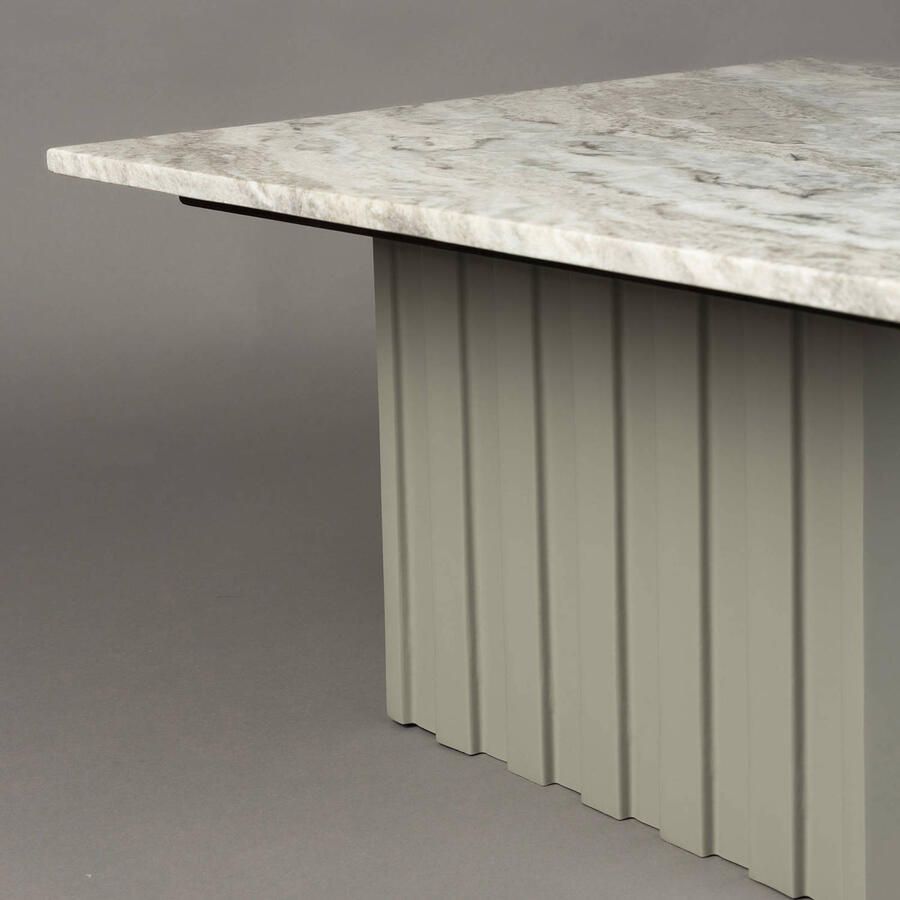 Dutchbone Clayton Salontafel Vierkant 60x60 cm Marmer Beige} - Foto 2
