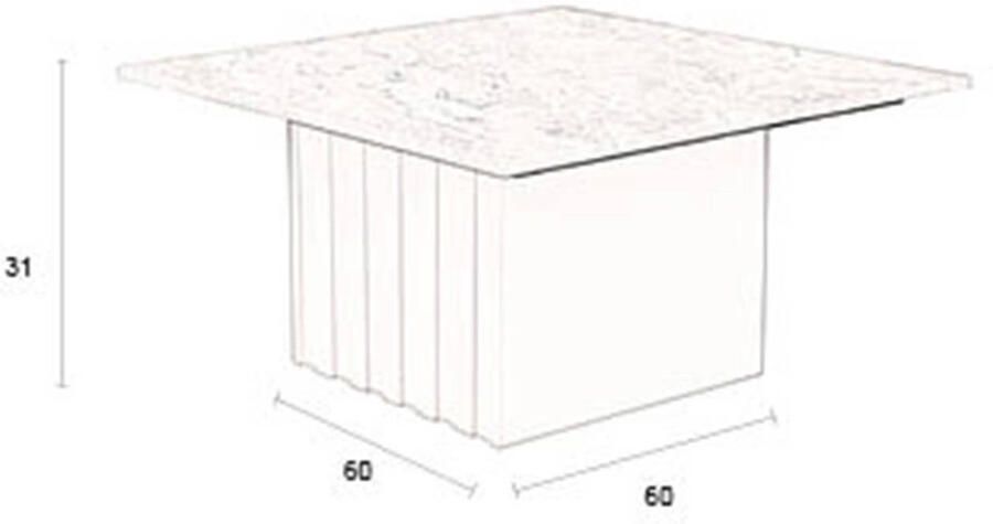 Dutchbone Clayton Salontafel Vierkant 60x60 cm Marmer Beige}
