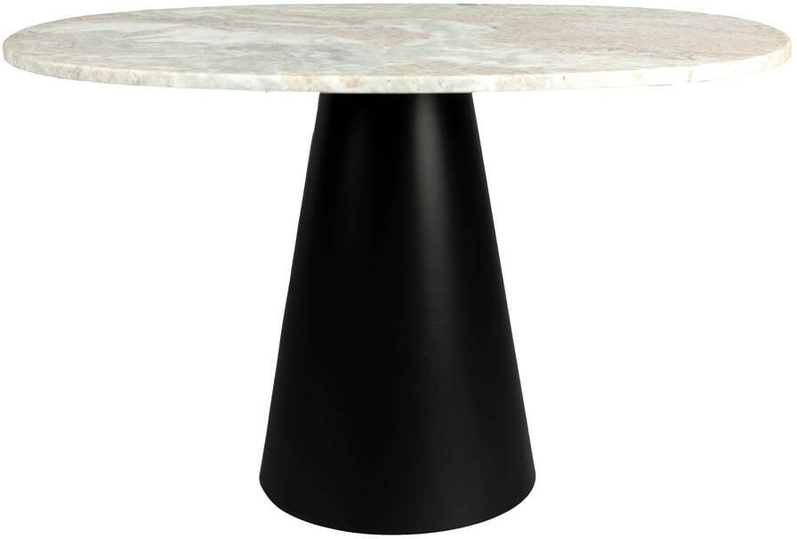 Dutchbone Ovale Bijzettafel Jared Marmer 70 x 35cm Rood Ovaal - Foto 3