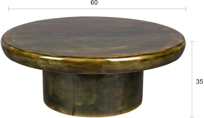 Dutchbone Mush Salontafel Rond 60 cm Groen - Foto 3
