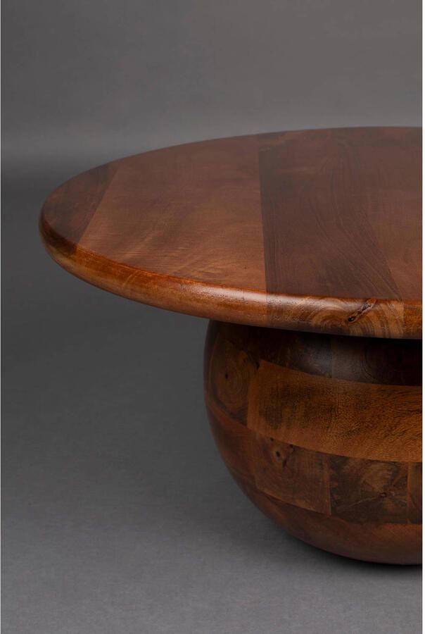 Dutchbone Oblivian Salontafel Rond 70 cm Mangohout Bruin - Foto 2