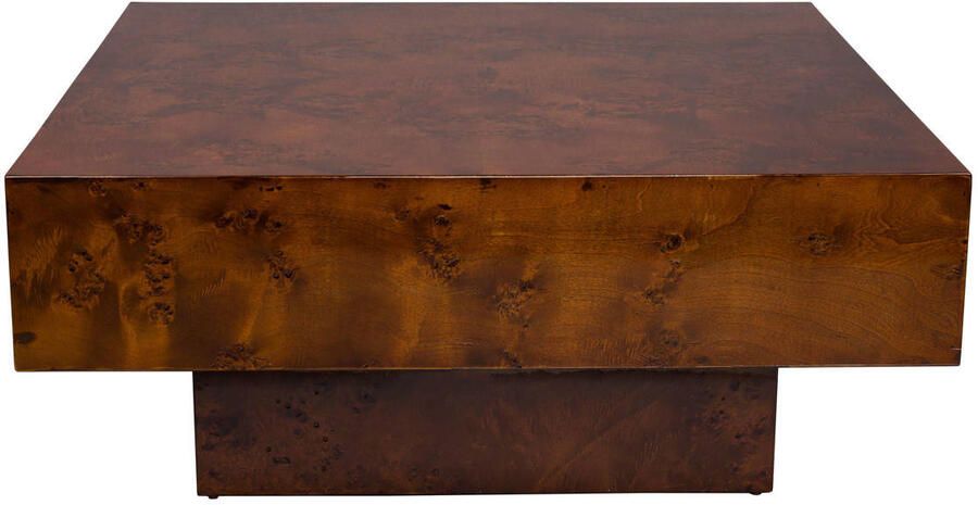 Dutchbone Quinn Salontafel Vierkant 90 x90 cm Hout Walnoot kleur Naturel
