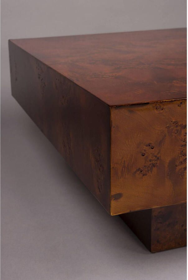 Dutchbone Quinn Salontafel Vierkant 90 x90 cm Hout Walnoot kleur Naturel - Foto 2