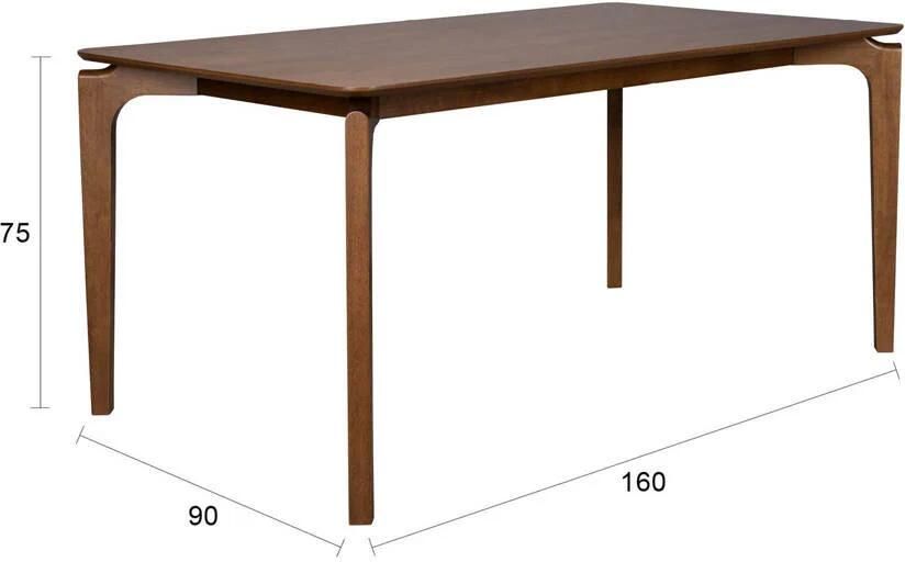 Dutchbone Savone Eettafel 160 x 90 cm Hout Bruin - Foto 4