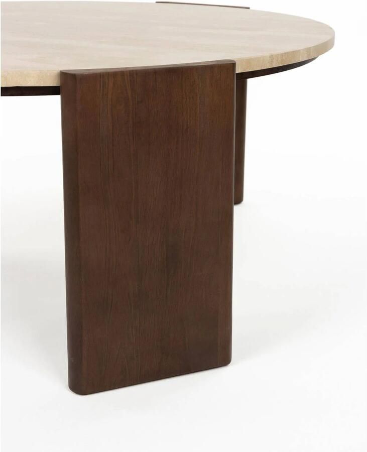 Dutchbone Valcour Salontafel Rond Bruin - Foto 2