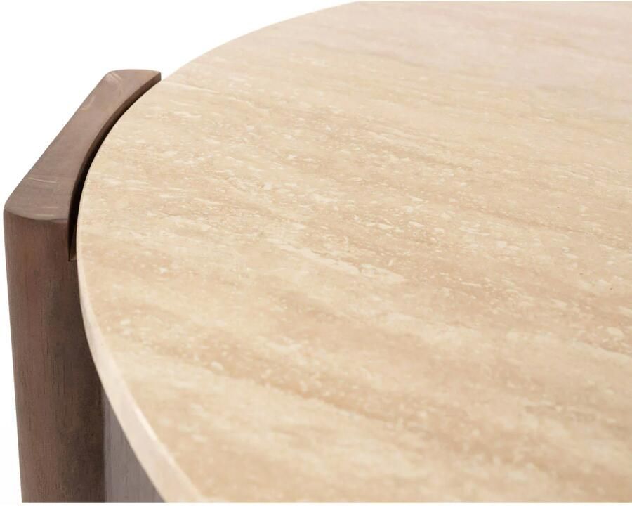 Dutchbone Valcour Salontafel Rond Bruin - Foto 3