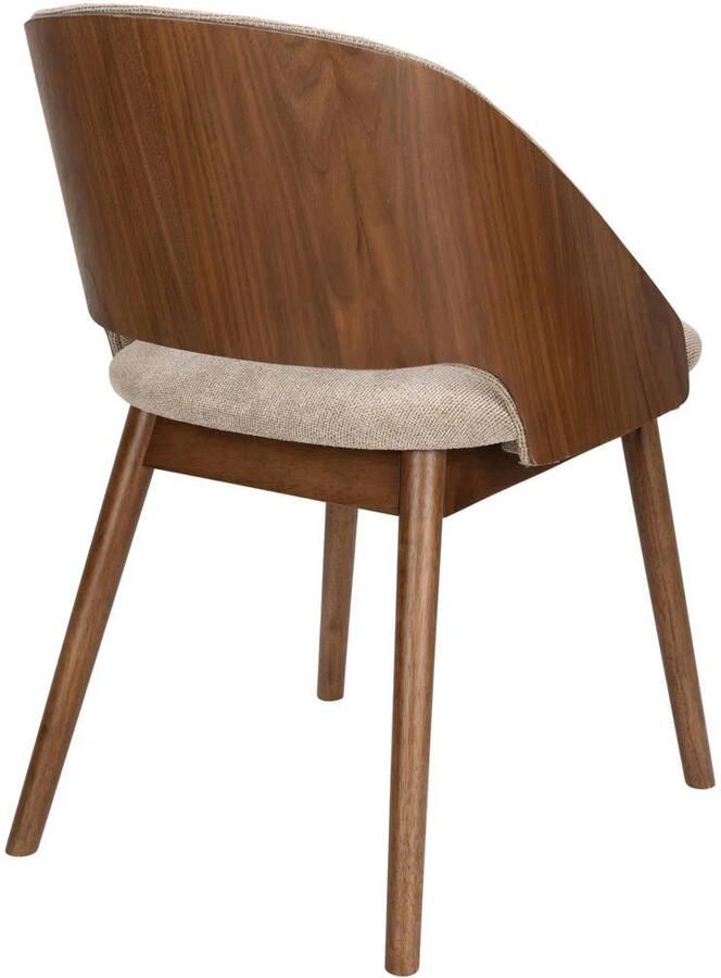 Dutchbone Velore Eetkamerstoel Walnoot Beige - Foto 2