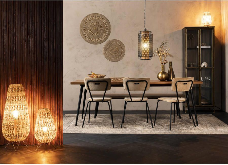 Dutchbone Vitrinekast Gertlush Antique Brass 184 x 63.5cm Goud - Foto 2