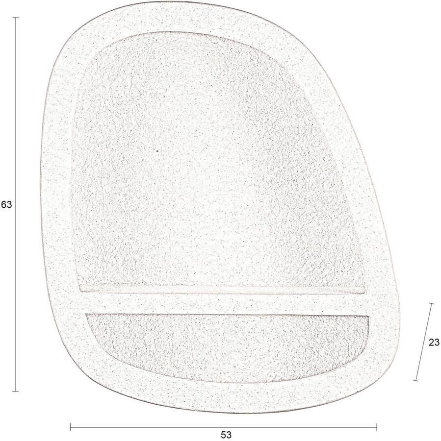 Dutchbone Veda Wandkast 1 Plank Laag Gerecycled marmer Beige