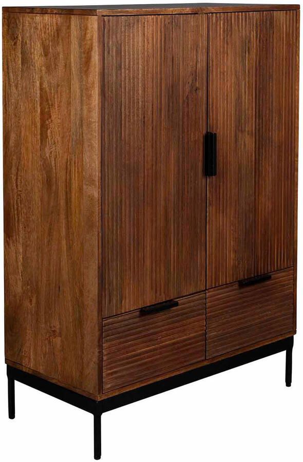 Dutchbone Saroo Kast Opbergkast 2 deuren + 2 lades Mangohout Bruin - Foto 4