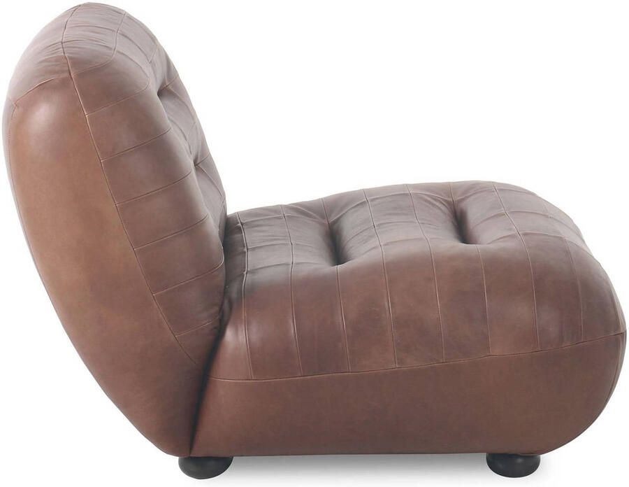 Dutchbone Wyatt Fauteuil Leer Chocolade Bruin - Foto 2