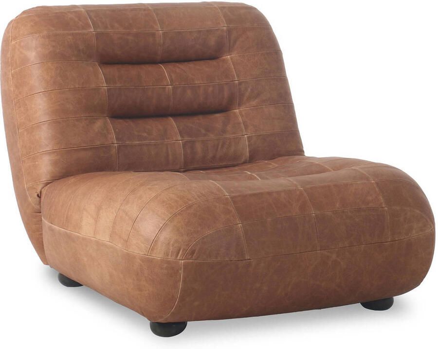 Dutchbone Wyatt Fauteuil Leer Cognac Bruin - Foto 4