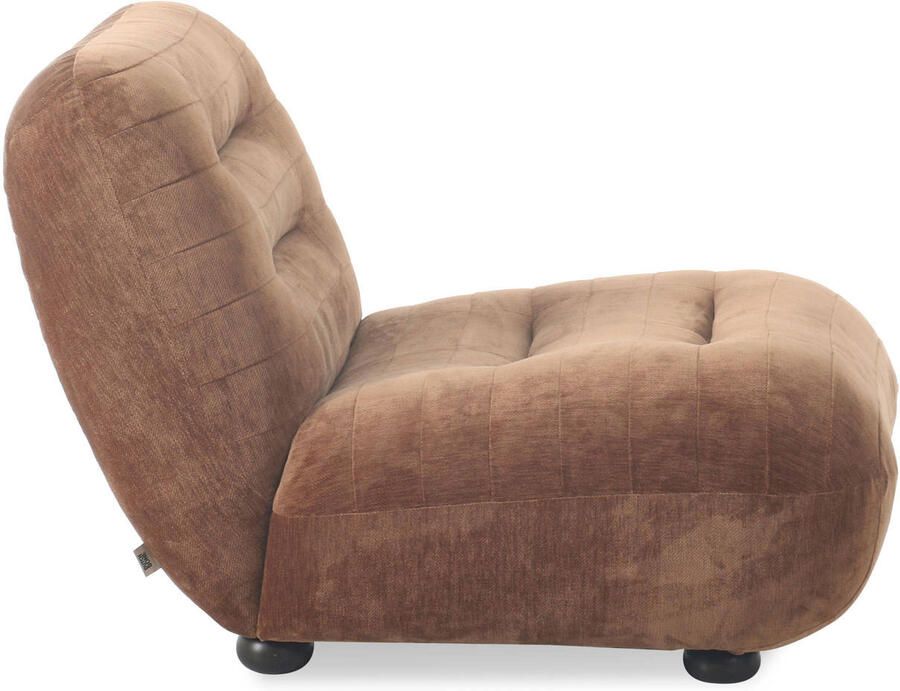 Dutchbone Wyatt Fauteuil Velours Cognac Bruin - Foto 2