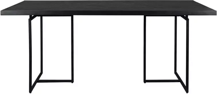 Dutchbone " Class Eettafel Visgraat 180 x 90 cm Zwart "