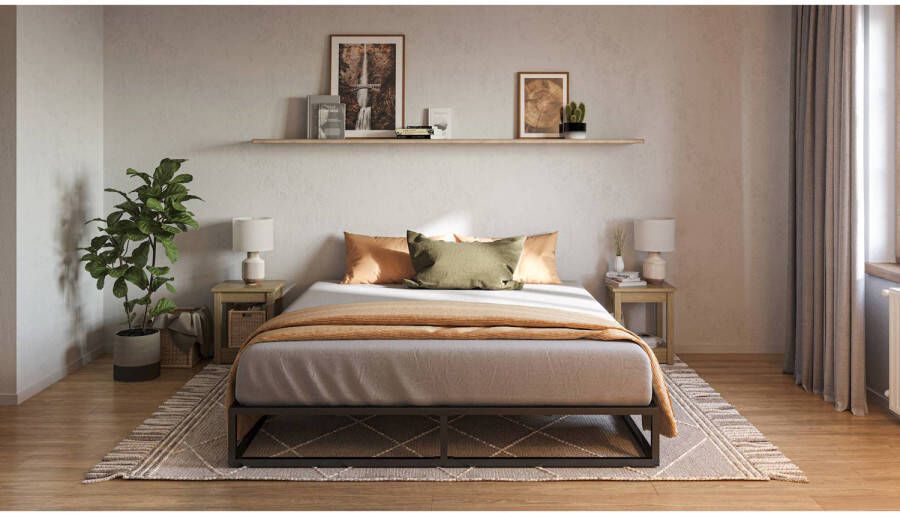 Emma Metal Bed 160 x 200 cm zwart - Foto 1