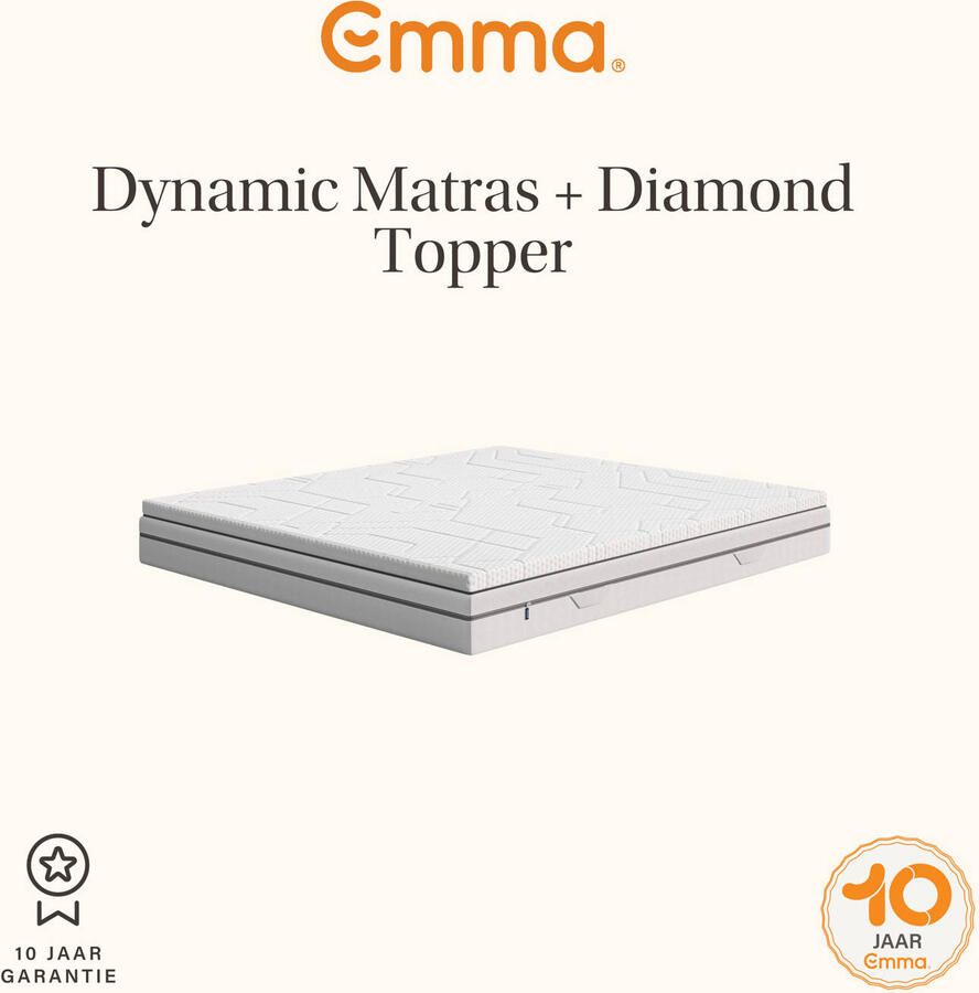 Emma Dynamic matras bundel + Diamond topper 120x200 - Foto 3