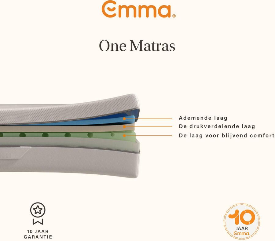 Emma One matras bundel + Diamond topper 140x200 - Foto 2
