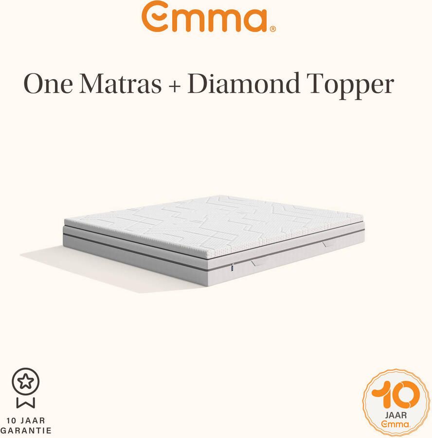 Emma One matras bundel + Diamond topper 140x200 - Foto 3
