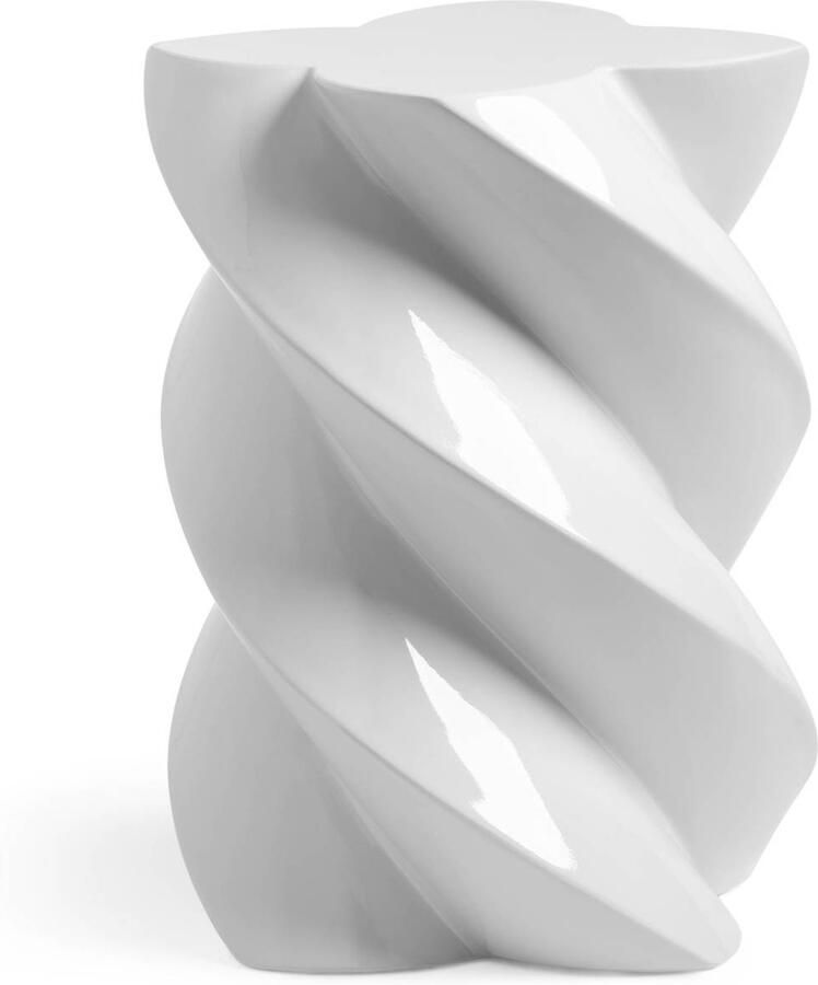 &k amsterdam Pillar Marshmallow Bijzettafel H 40 cm Concrete - Foto 3