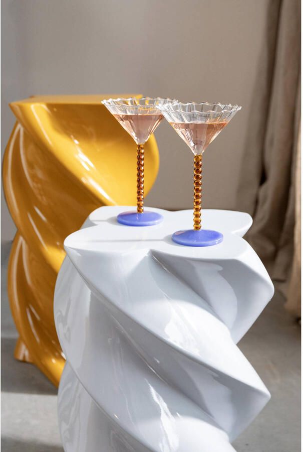 &k amsterdam Pillar Marshmallow Bijzettafel H 40 cm Concrete - Foto 2