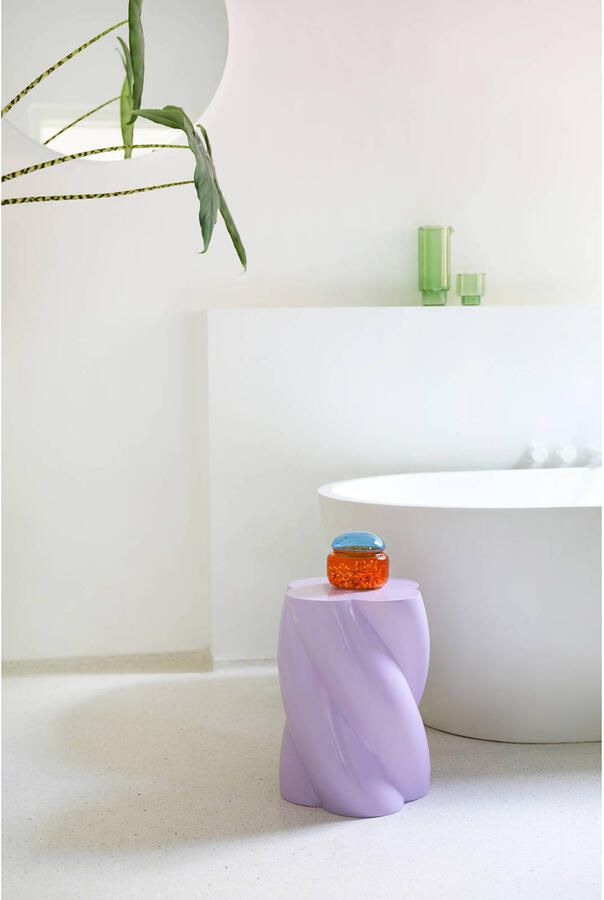 &k amsterdam Pillar Marshmallow Bijzettafel H 40 cm Lila