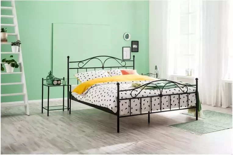 Beddenreus Quincy Metalen Bedframe 180x200 cm Zwart - Foto 4