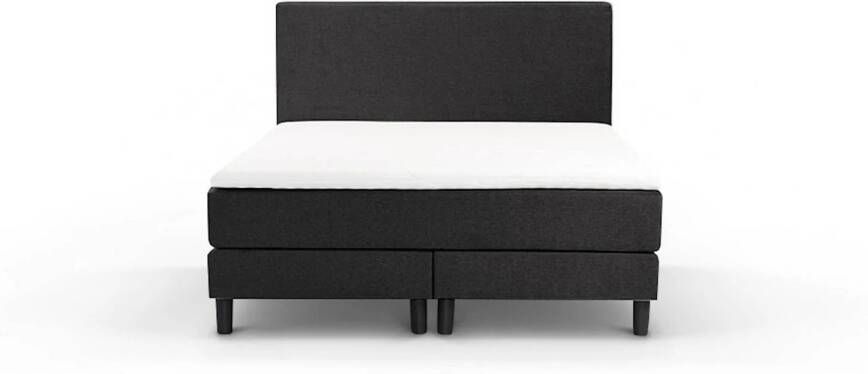 Beter Bed Basic Box Ambra vlak met gestoffeerd matras 160 x 200 cm zwart - Foto 3