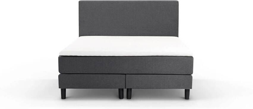 Beter Bed Basic Box Ambra vlak met gestoffeerd matras 180 x 200 cm donkergrijs - Foto 4