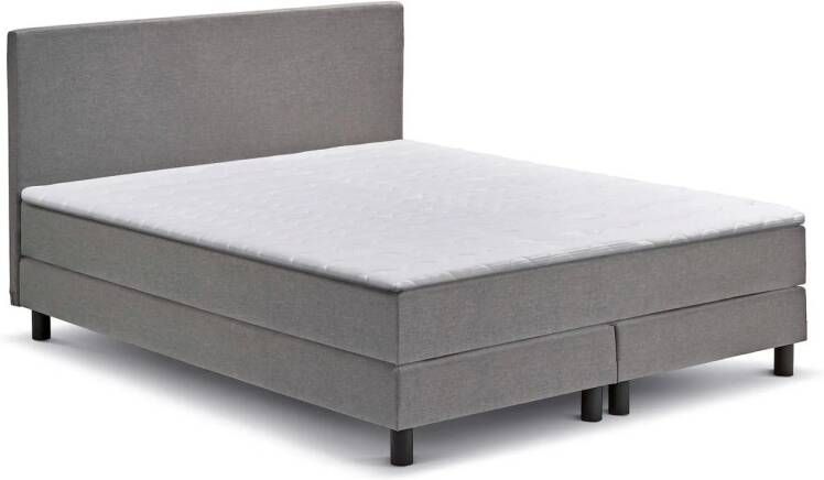 Beter Bed Basic Box Ambra vlak met gestoffeerd matras 180 x 200 cm lichtgrijs - Foto 5