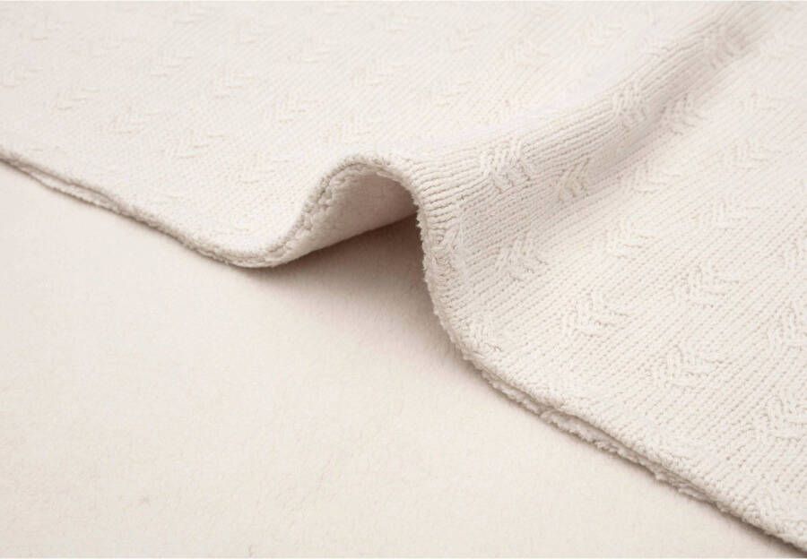 Jollein baby ledikantdeken 100x150cm Grain Knit Oatmeal Velour