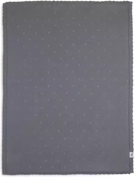 Jollein ledikantdeken pointelle storm grey (100 centimeter x 150